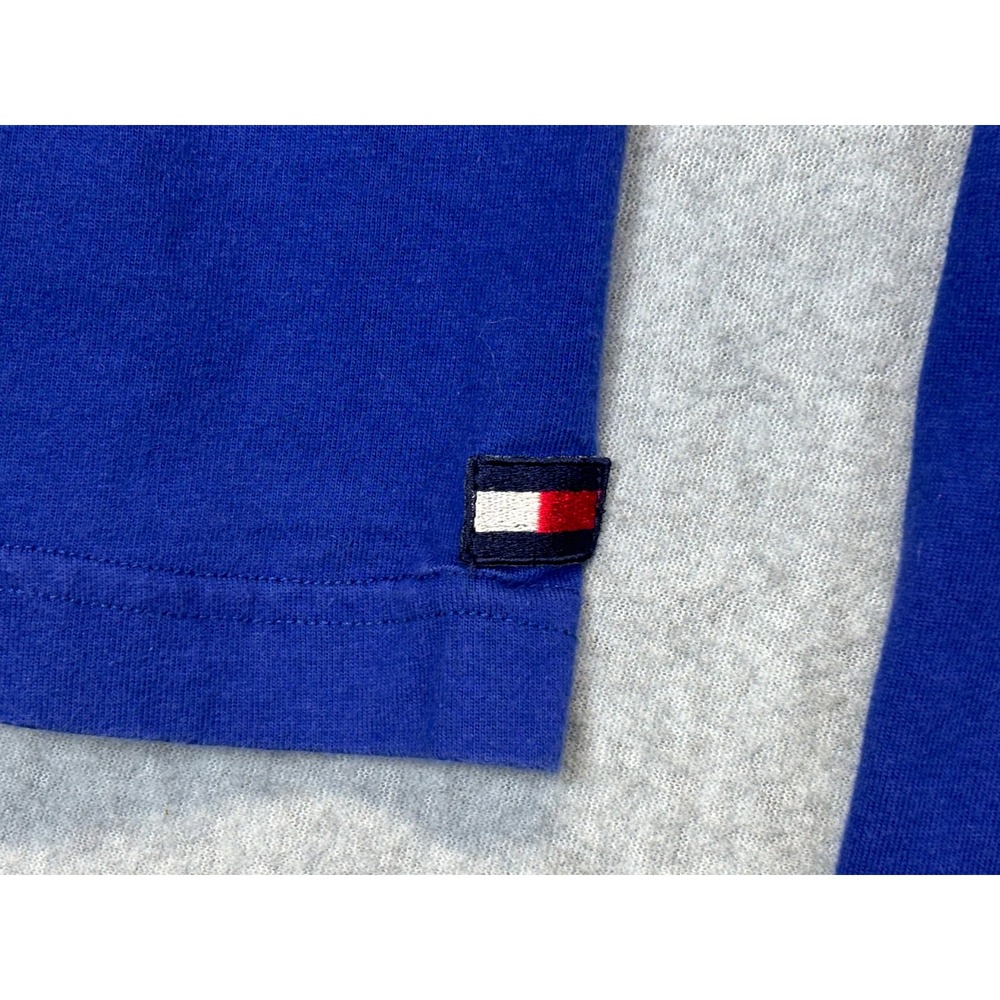 Tommy Hilfiger Mens Blue Long Sleeve V-Neck Graphic T-Shirt Embroidered Large - Picture 9 of 9
